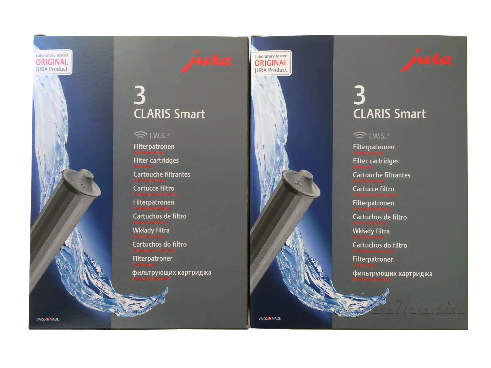 2 x JURA ORIGINAL Claris SMART + Filterpatronen 24233 (neu) / 71794 (alt) 24232-0
