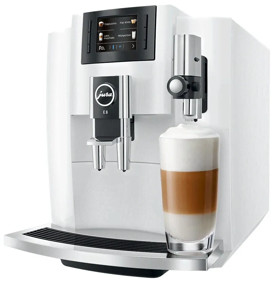Jura Кофемашина Jura E8 Piano White 15353 кофеварка-1