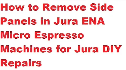 Как открыть кофемашины Jura ENA Micro и A9