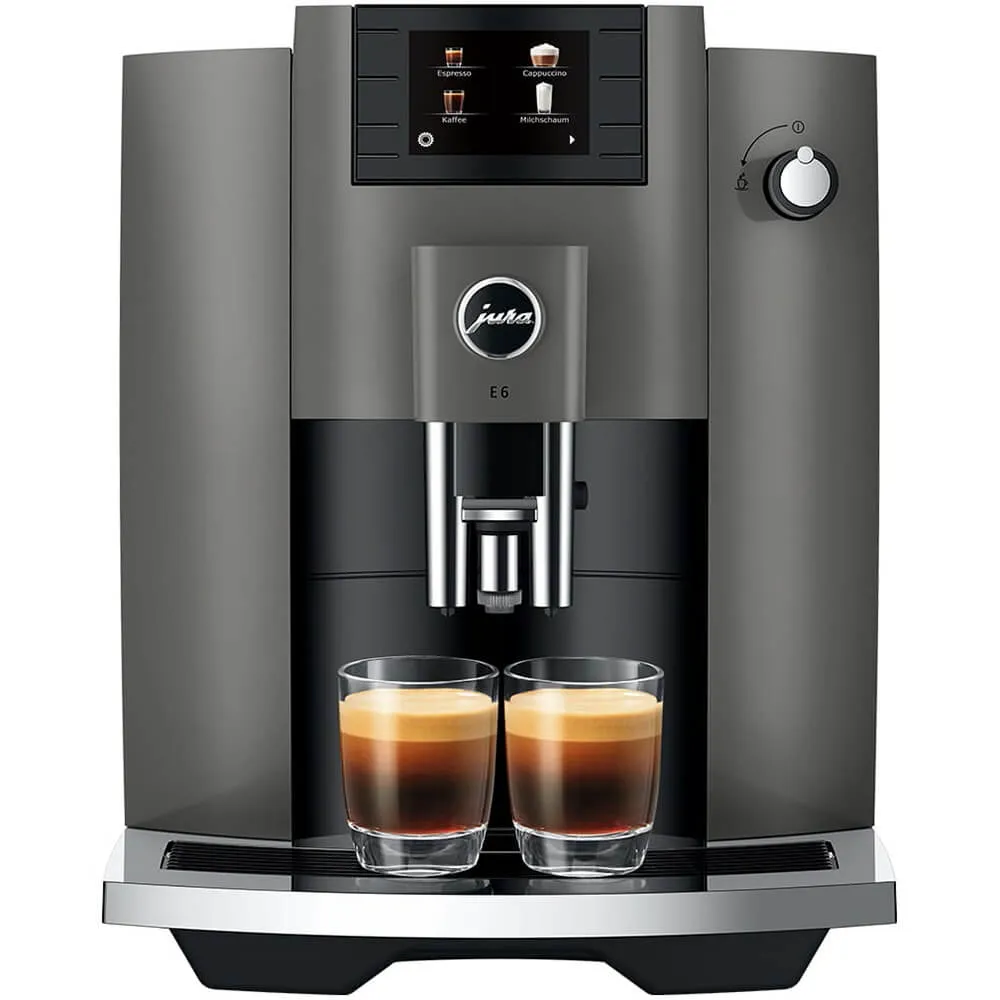 Кофемашина Jura E6, dark inox-0